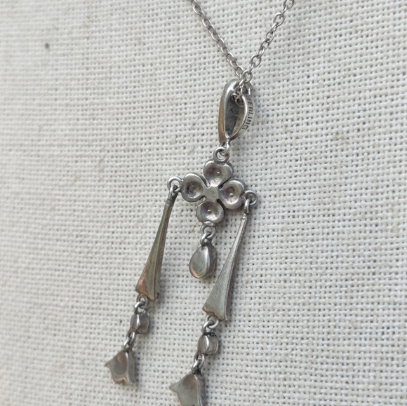 Vintage Art Deco Sterling Negligee Necklace - Picture 6 of 10